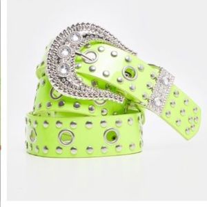 Neon western belt with adjustable buckle - NWOT